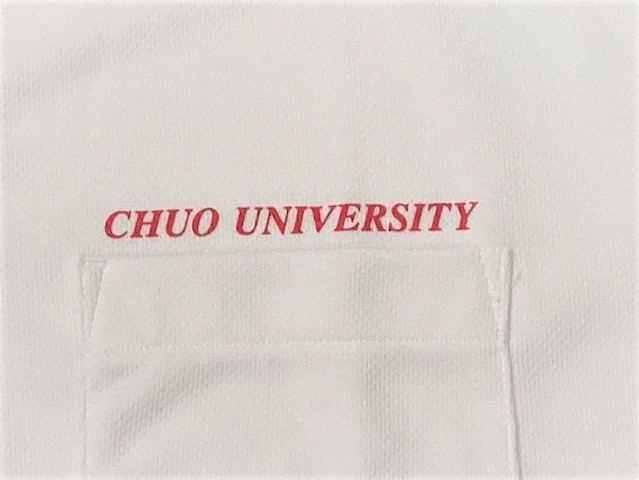 中大ドライレイヤードポロシャツ ホワイト×ロイヤルブルー | 中央大学