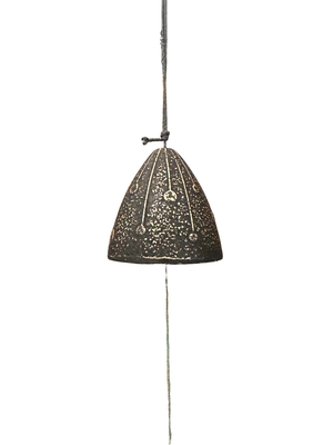 岩鋳 Iwachu 南部鉄器 風鈴 夕立 銀／紫紺（短冊・箱付） | いわて銀河