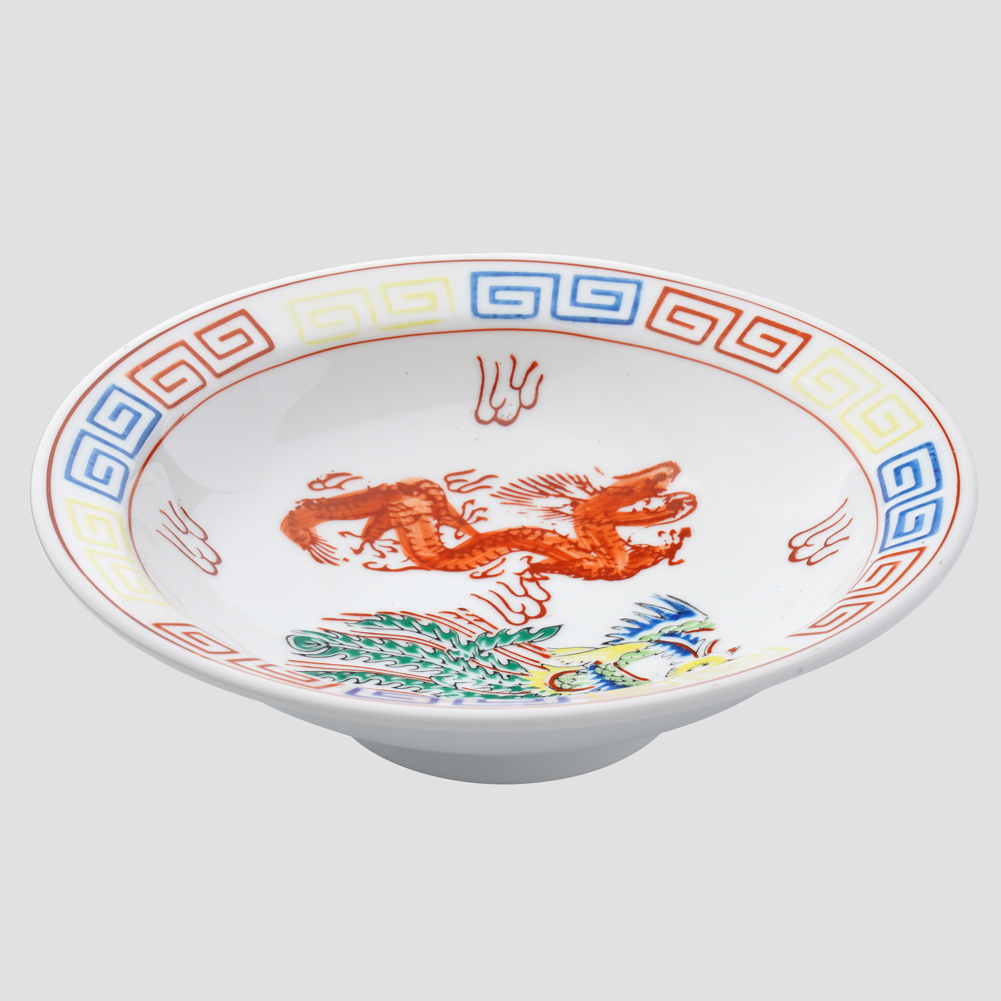 支那絵三色雷門7寸高台皿 | 中華街 照宝