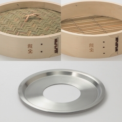 照宝 白木せいろ一段 蒸し板セット27cm | 中華街 照宝