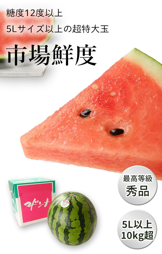 マドンナすいか5Lサイズ以上1箱 | 北海道大地の恵み市場