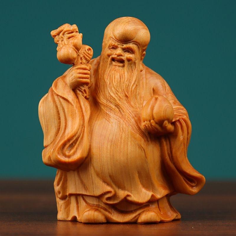 楽天市場】置物 福禄寿 三神 崖柏木 無垢材 精巧な手彫り 開運 金運