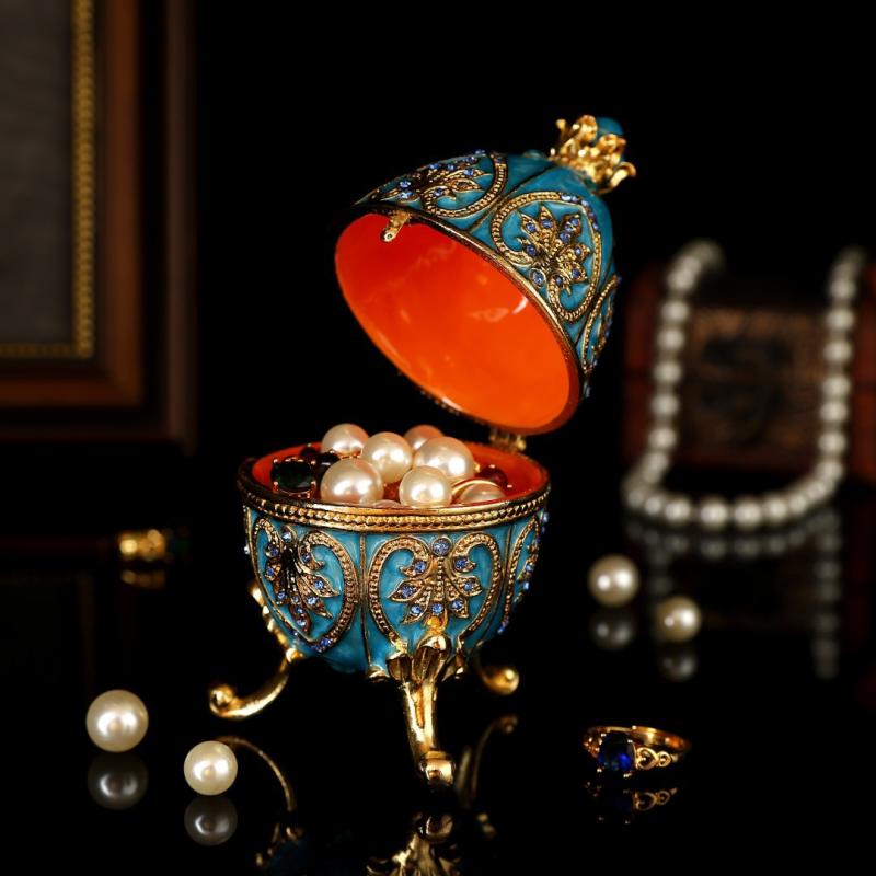 楽天市場】ジュエリーボックス ファベルジェエッグ 金属製 エナメル