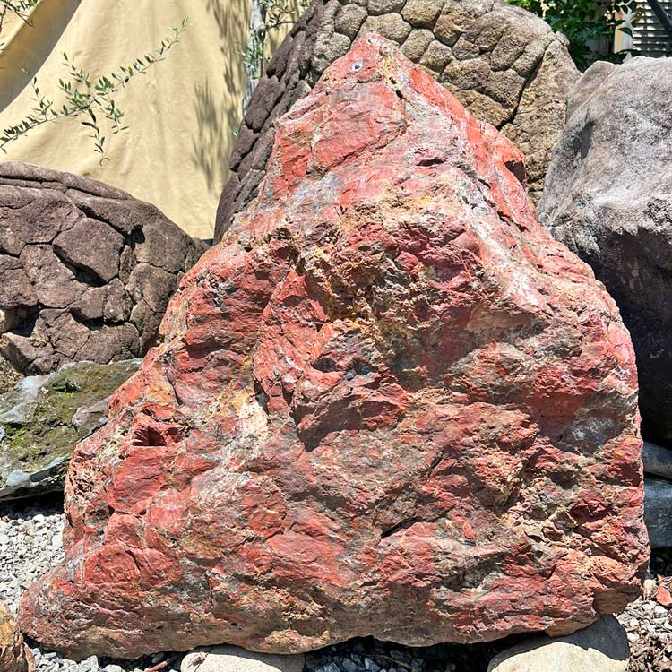 楽天市場】庭石 津軽錦石 赤石 青森 自然石 陸奥 青森県産 錦石 景石