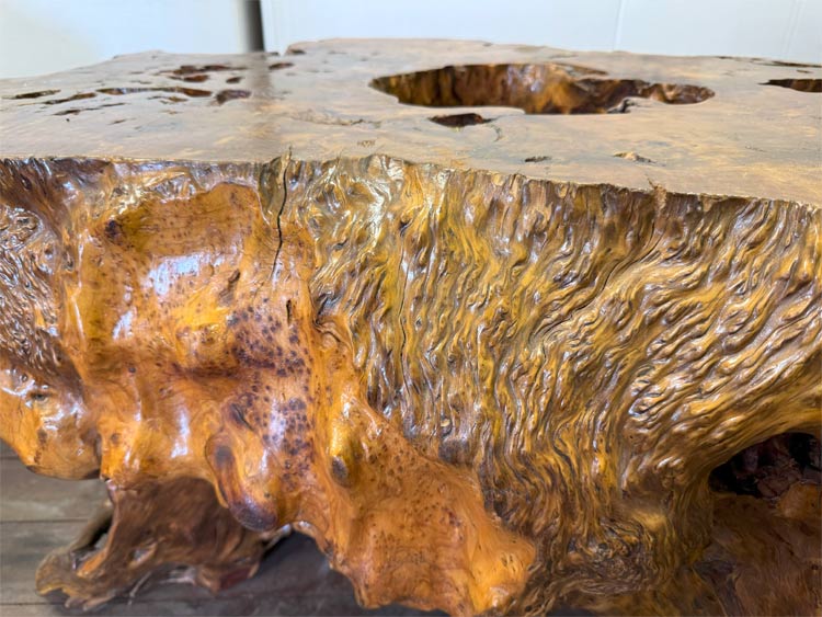 楽天市場】送料無料 自然木 木の根 座卓 低い テーブル W113cm 花台