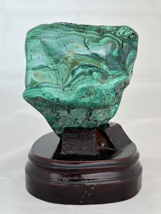 マラカイト 磨き 原石 約1.9kg 孔雀石 【商品番号：m-OKA2110-050】