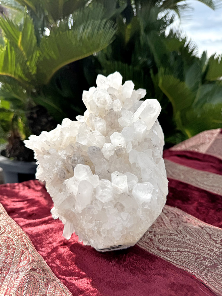 楽天市場】天然水晶 原石 クラスター 約3.2kg 高さ約20cm 送料無料