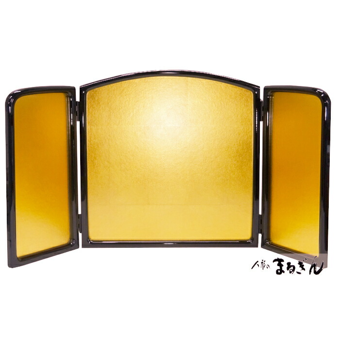 楽天市場】【屏風】(立雛) (五月人形) 金箔屏風 R13号 枠付 三曲屏風