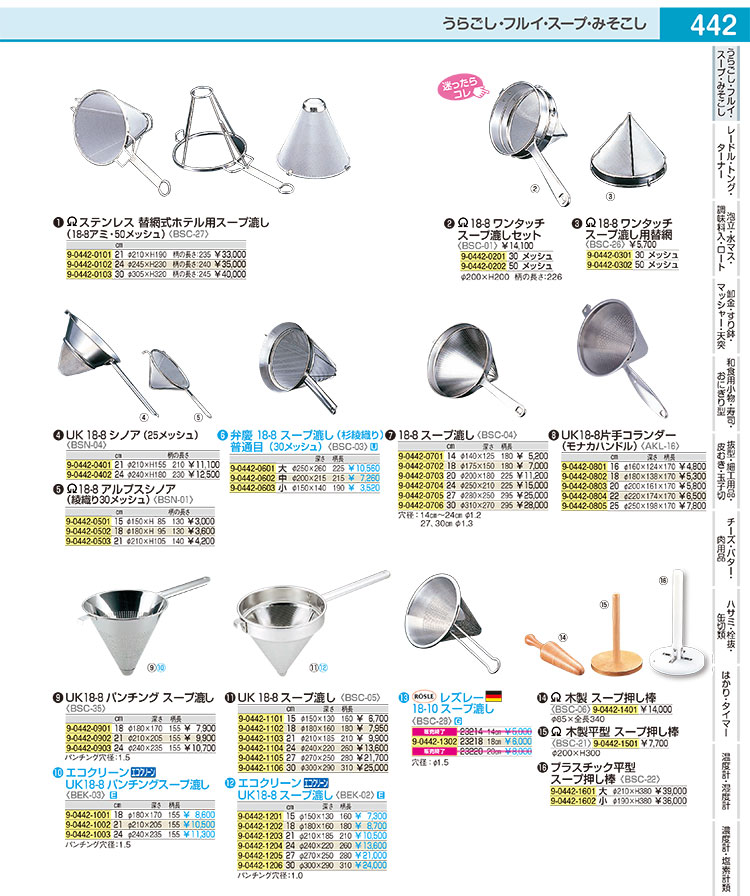 楽天市場】【終売】SA18-8ワンタッチスープ漉しセット 50メッシュ