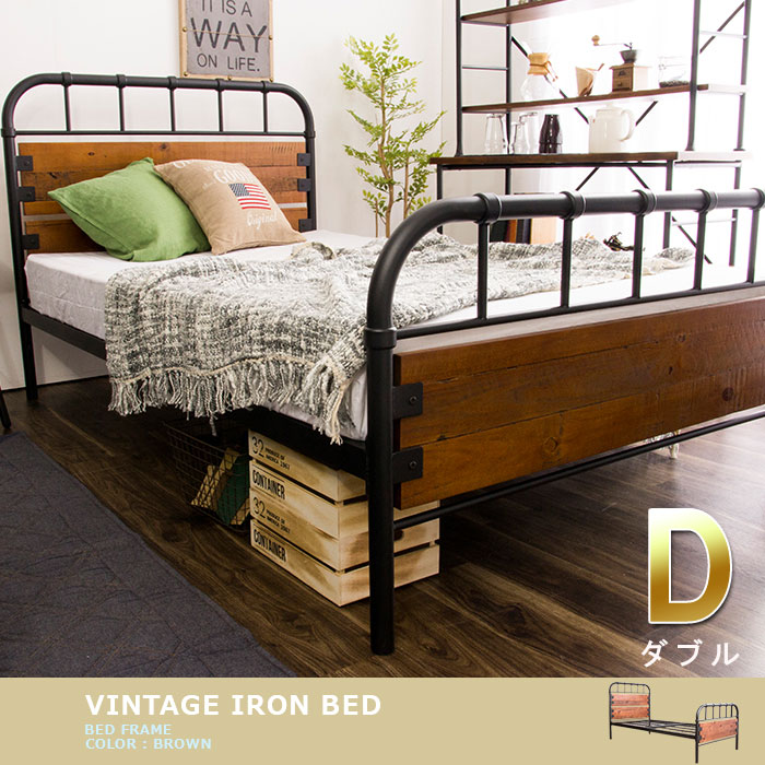 楽天市場】入荷未定 セミダブル ベッドフレーム のみ ヴィンテージ