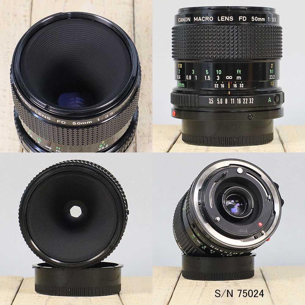 保証付 】【中古】 オールドレンズ CANON MACRO LENS NEW FD 50mm F3.5
