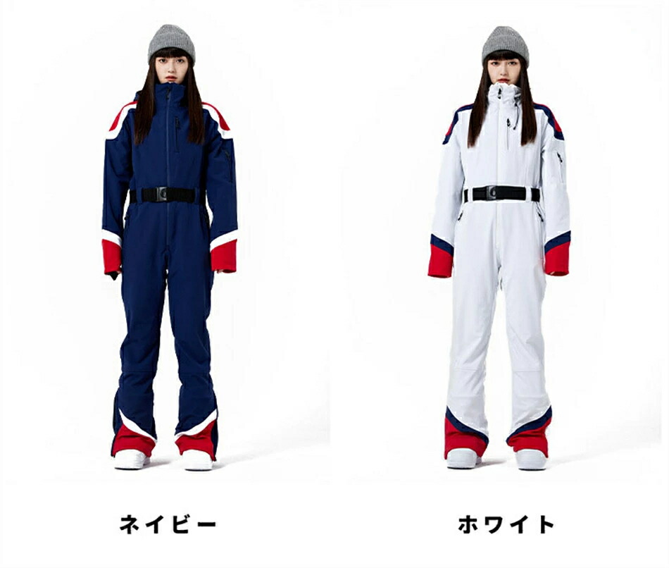 楽天市場】連体スキーウェア防寒 保温スノーボードウェア おしゃれ女性