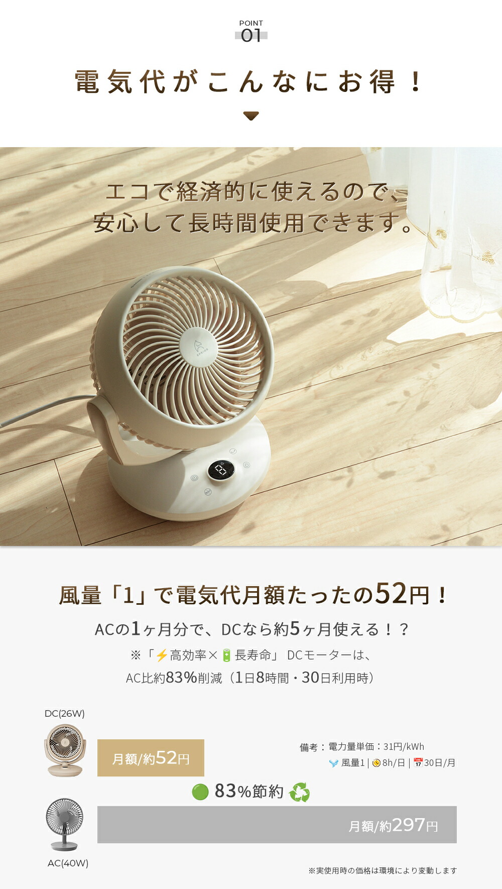 楽天市場】エペイオス(Epeios) サーキュレーター DCモーター 扇風機