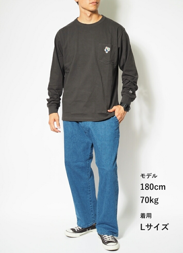 楽天市場】【P10倍 期間限定】Lee リー ロンT 長袖 ポケット付き ワン