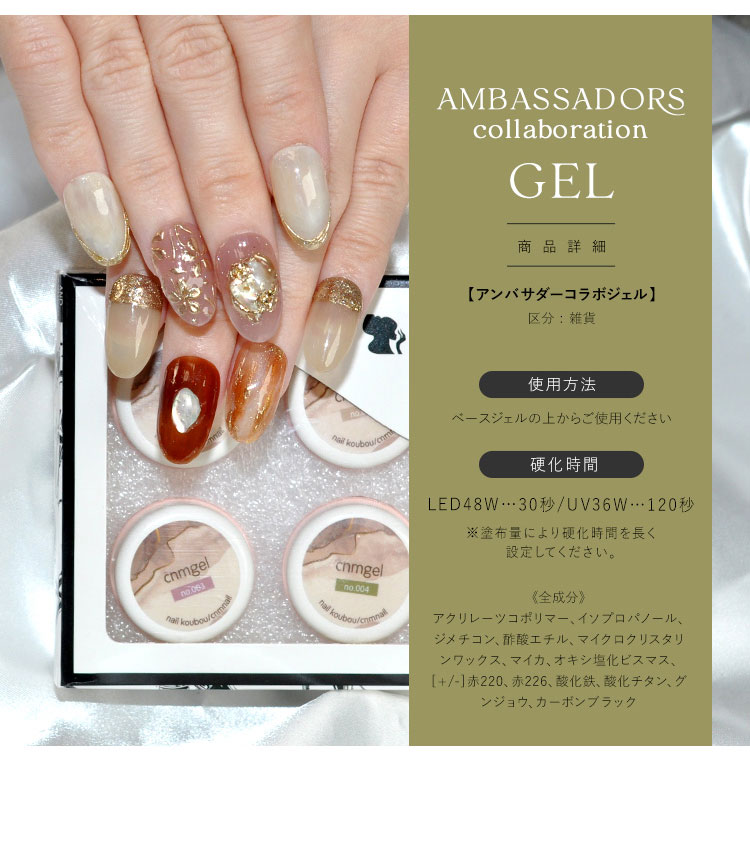 cnmnail×ネイル工房】 アンバサダーコラボ企画 5個セット ジェルネイル
