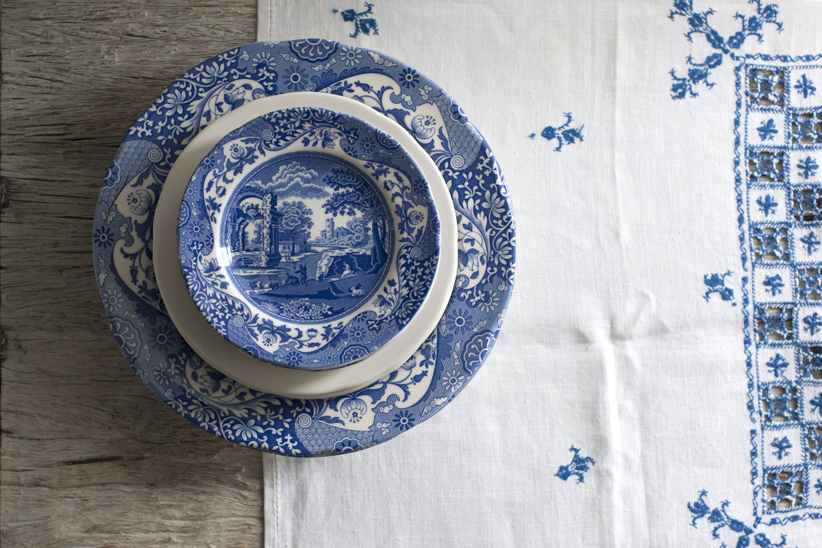 【美品】spode ブルーイタリアン　スープチューリン&レードル 週末セール中】【美品】spode ブルーイタリアン スープチューリン