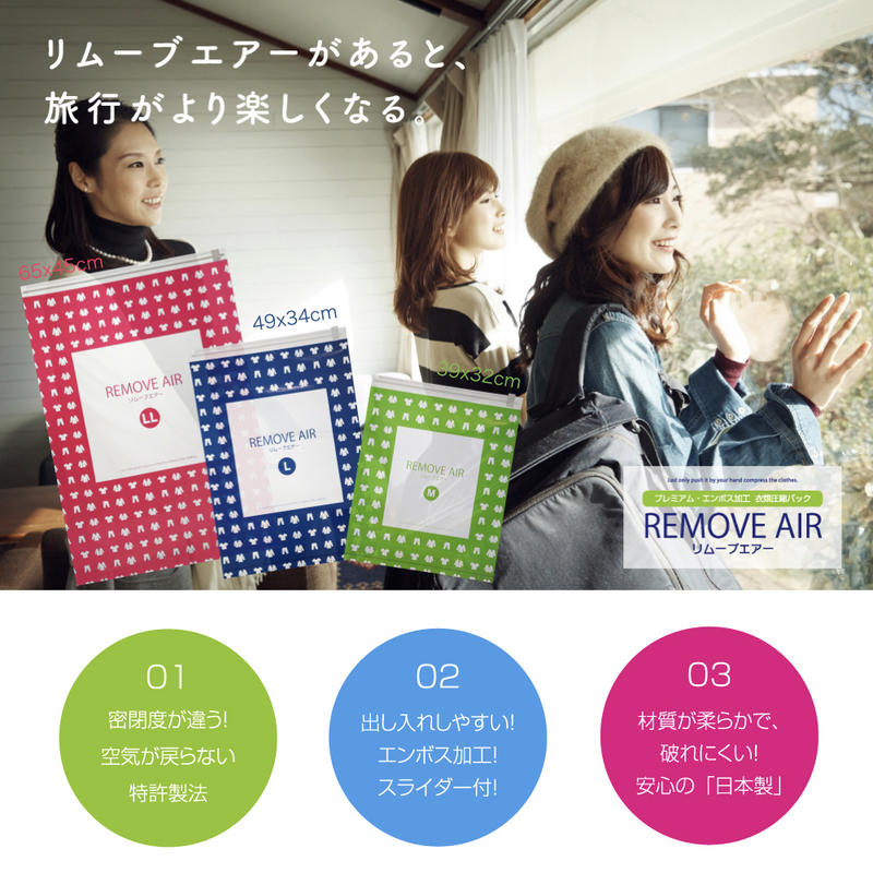 楽天市場】衣類圧縮袋 L10枚セット 日本製 手で押すだけ 簡単圧縮 特許