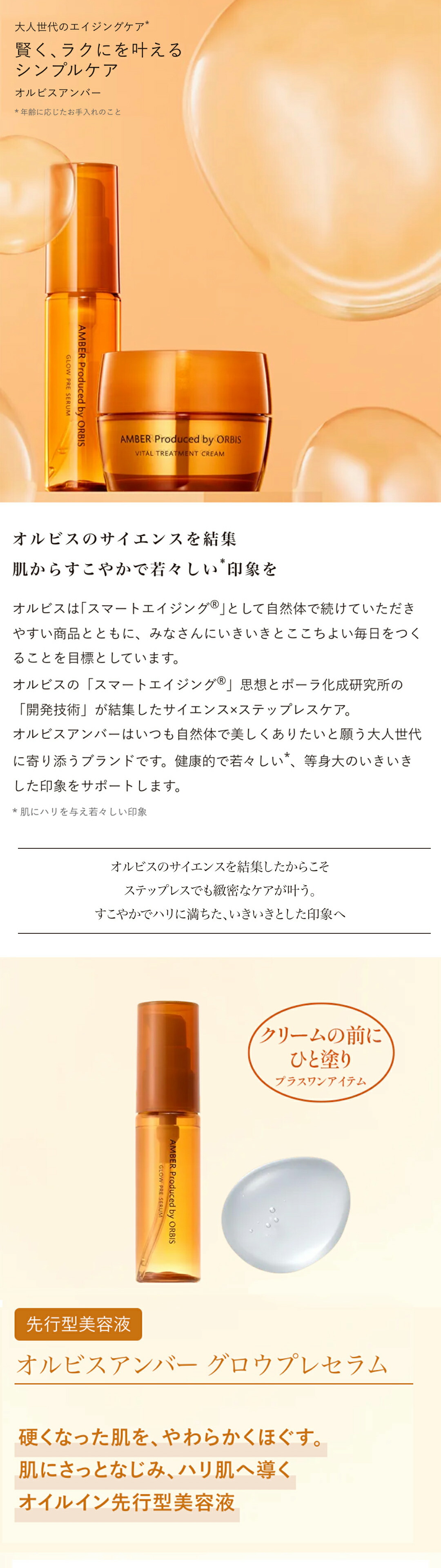 楽天市場】オルビスアンバー グロウプレセラム（ボトル）スキンケア