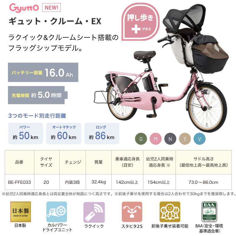 2025年モデル ギュットクルームEX BE-FFE033 パナソニック 20インチ