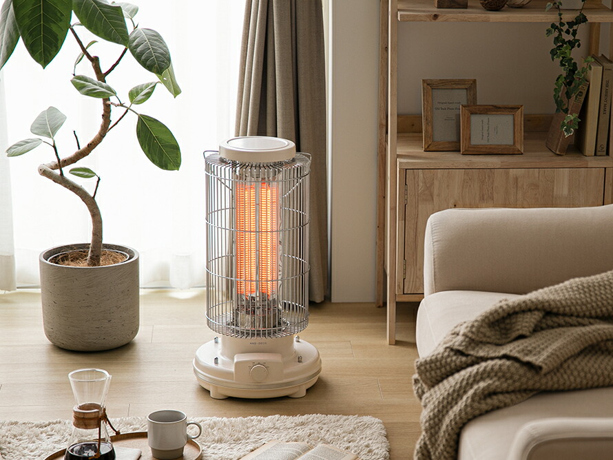 未使用】MODERN DECO カーボンヒーター レトロ 首振り レトロカーボン