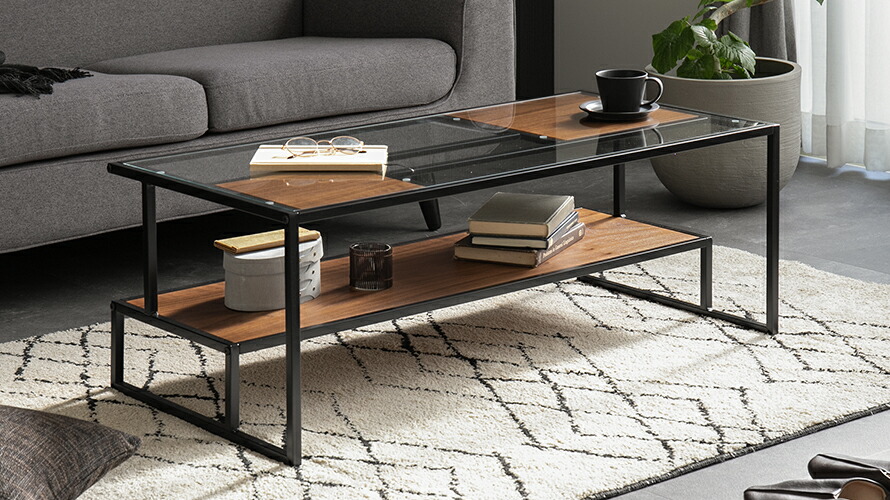 楽天市場】センターテーブル ローテーブル ガラス リビングテーブル