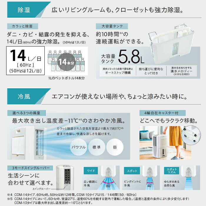 楽天市場】《コロナ》 CDM-1426 冷風・衣類乾燥除湿機 - どこでも