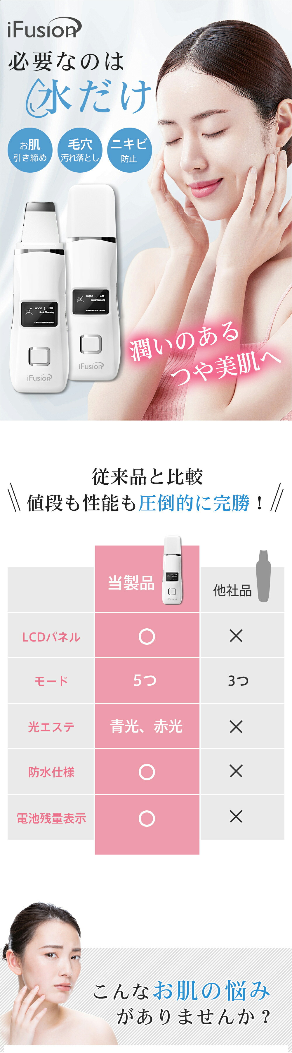 楽天市場】「ウォーターピーリング 美顔器 毛穴ケア 超音波ピーリング