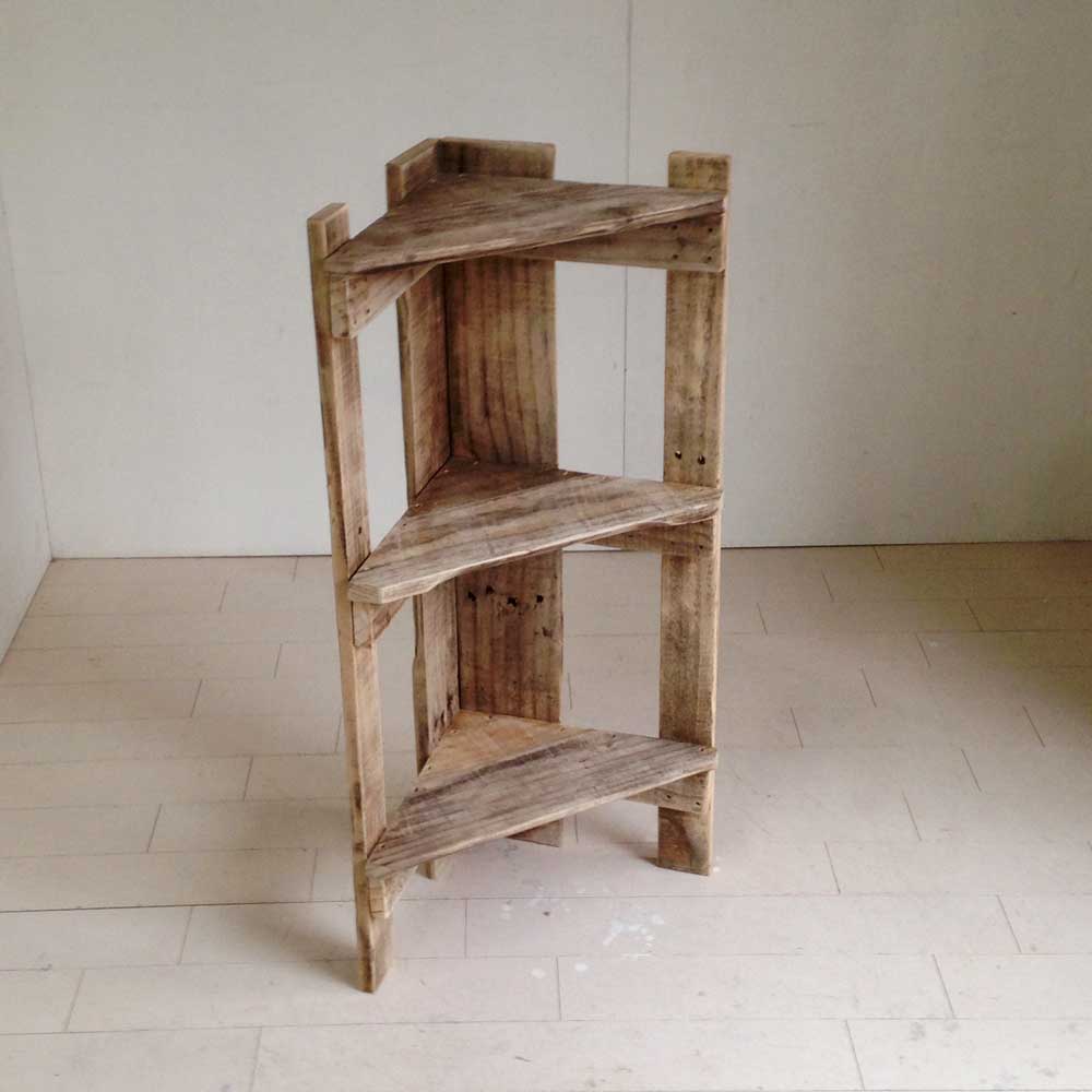 楽天市場】cafemoku コーナーシェルフ 3段 コーナーラック 木製 棚