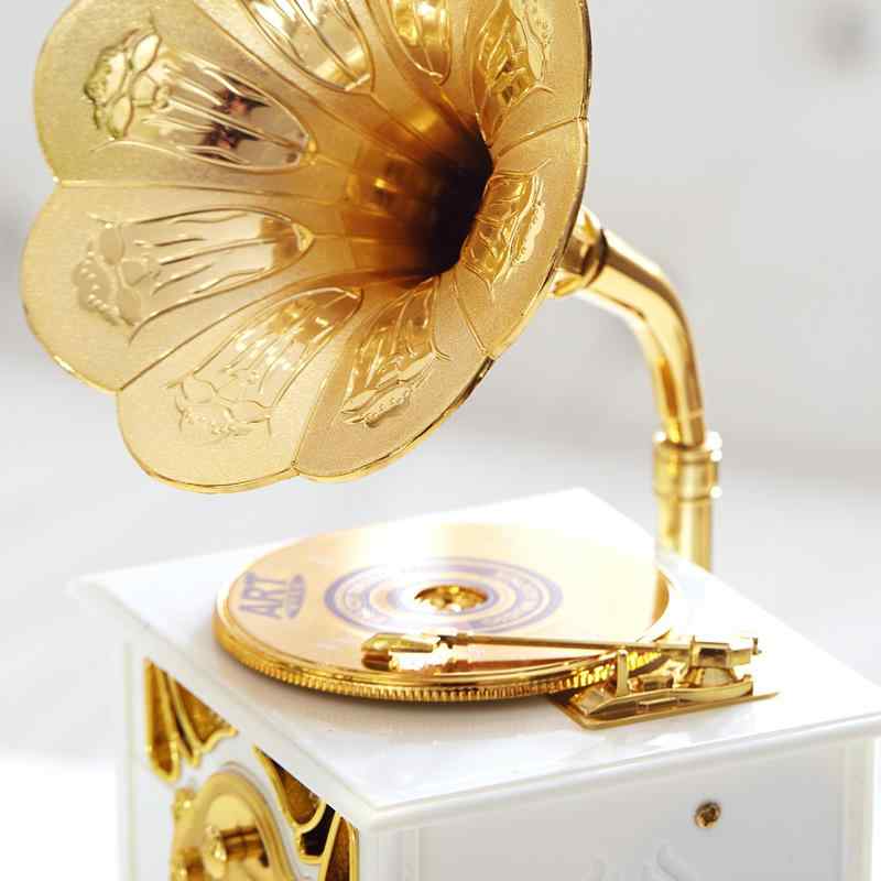 楽天市場】インテリア オブジェ 雑貨 置物 オルゴール 回転 ゼンマイ式