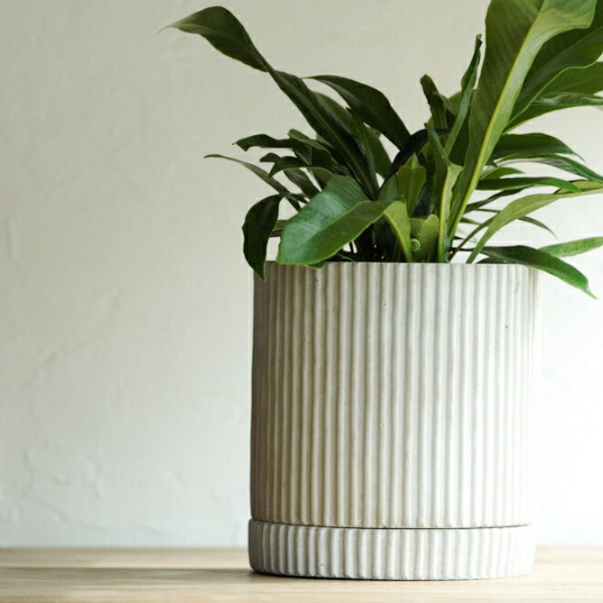 植木鉢 セメント おしゃれ カレントS(2色) 14.5cm 5号 穴あり グレー