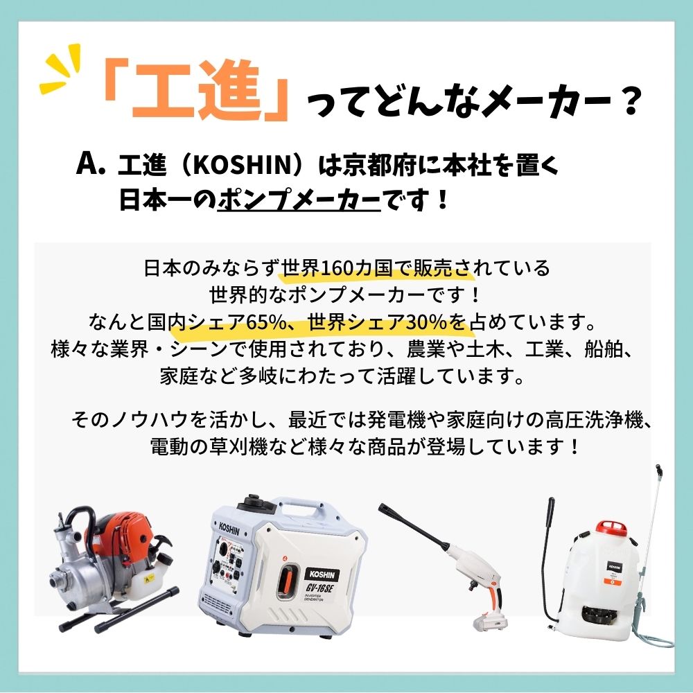 楽天市場】ハイデルスポンプ SEV-50X 工進K180エンジン搭載 4サイクル