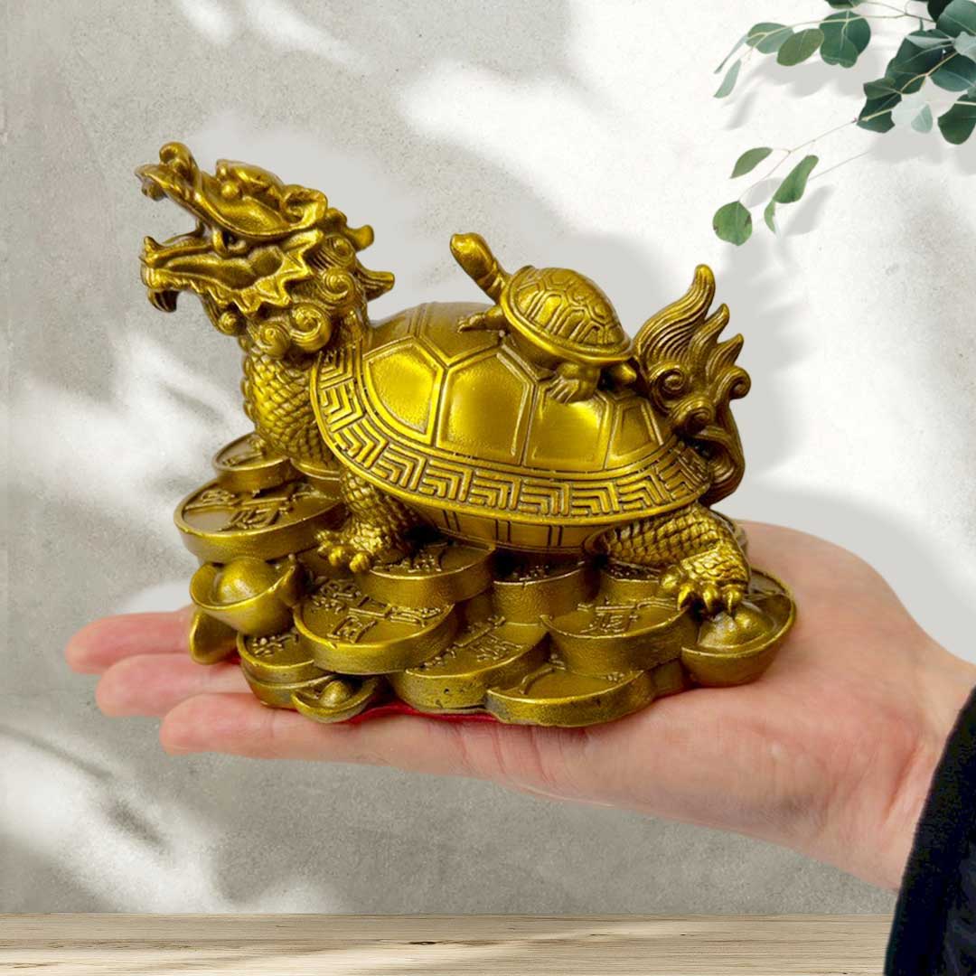 楽天市場】【楽天1位60冠達成】 風水 龍亀 ロングイ 置物 銅 ブロンズ