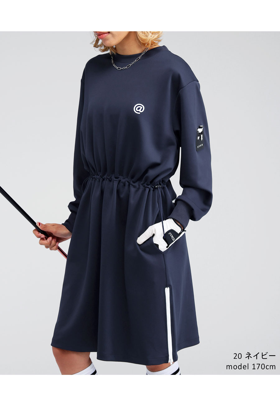 ANTIQUA GOLF×STCH ワンピース レディース 送料無料・再入荷 メール便