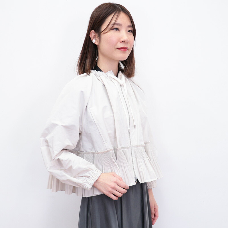 MARILYN MOON マリリンムーン 4251-115 モダンタフタプリーツブルゾン