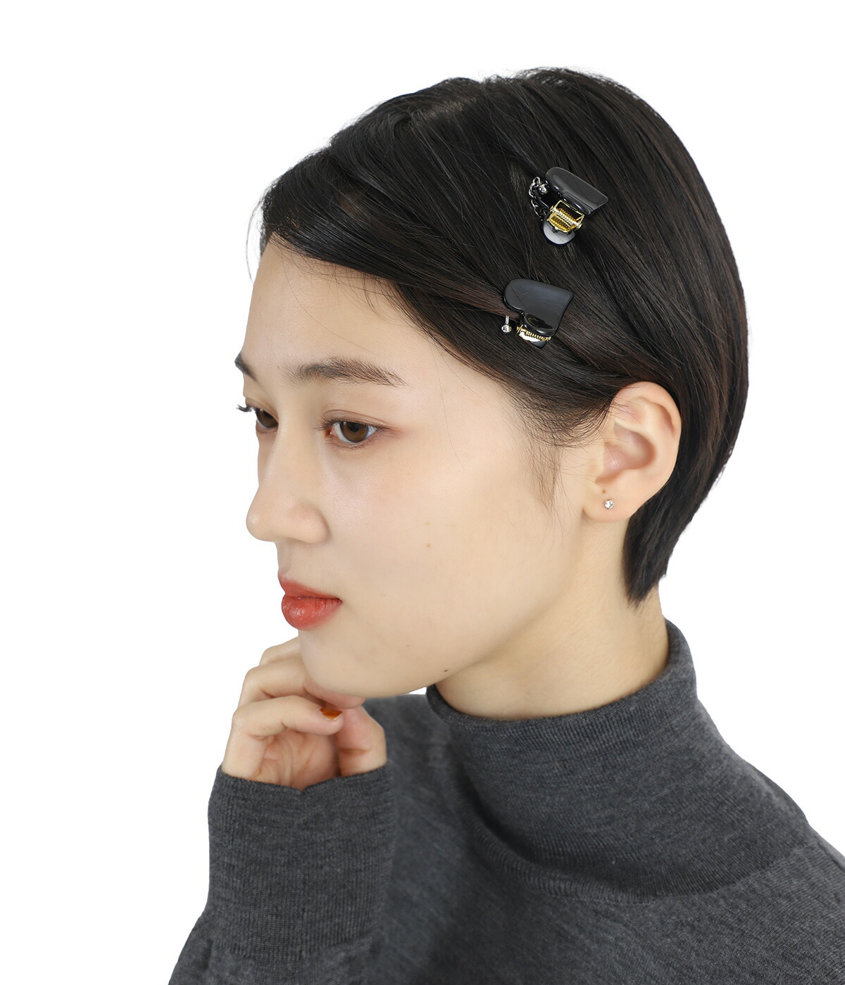 楽天市場】[P5倍]heyep : [レディース]Piercing Heart Hair Clips-2