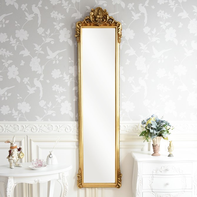 楽天市場】《決算☆10%OFFクーポン》 ミラー 鏡 姿見 全身鏡 ロココ調