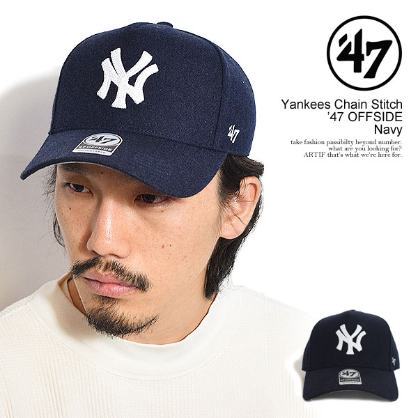 47 フォーティーセブン Yankees Chain Stitch '47 OFFSIDE Navy