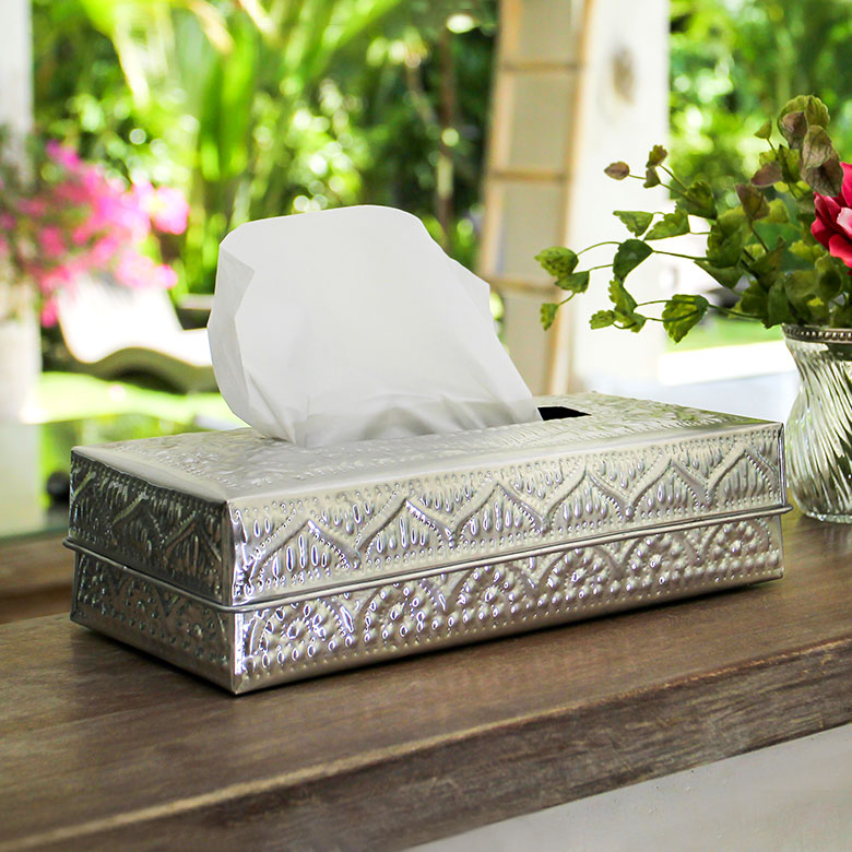 楽天市場】アルミ製ティッシュケースボックス バリ雑貨 アジアン雑貨