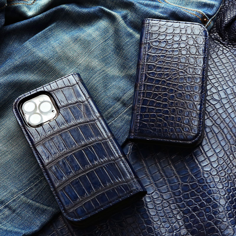 池田工芸】“最高峰の美しさ”を携える「藍染めクロコダイル」iPhone