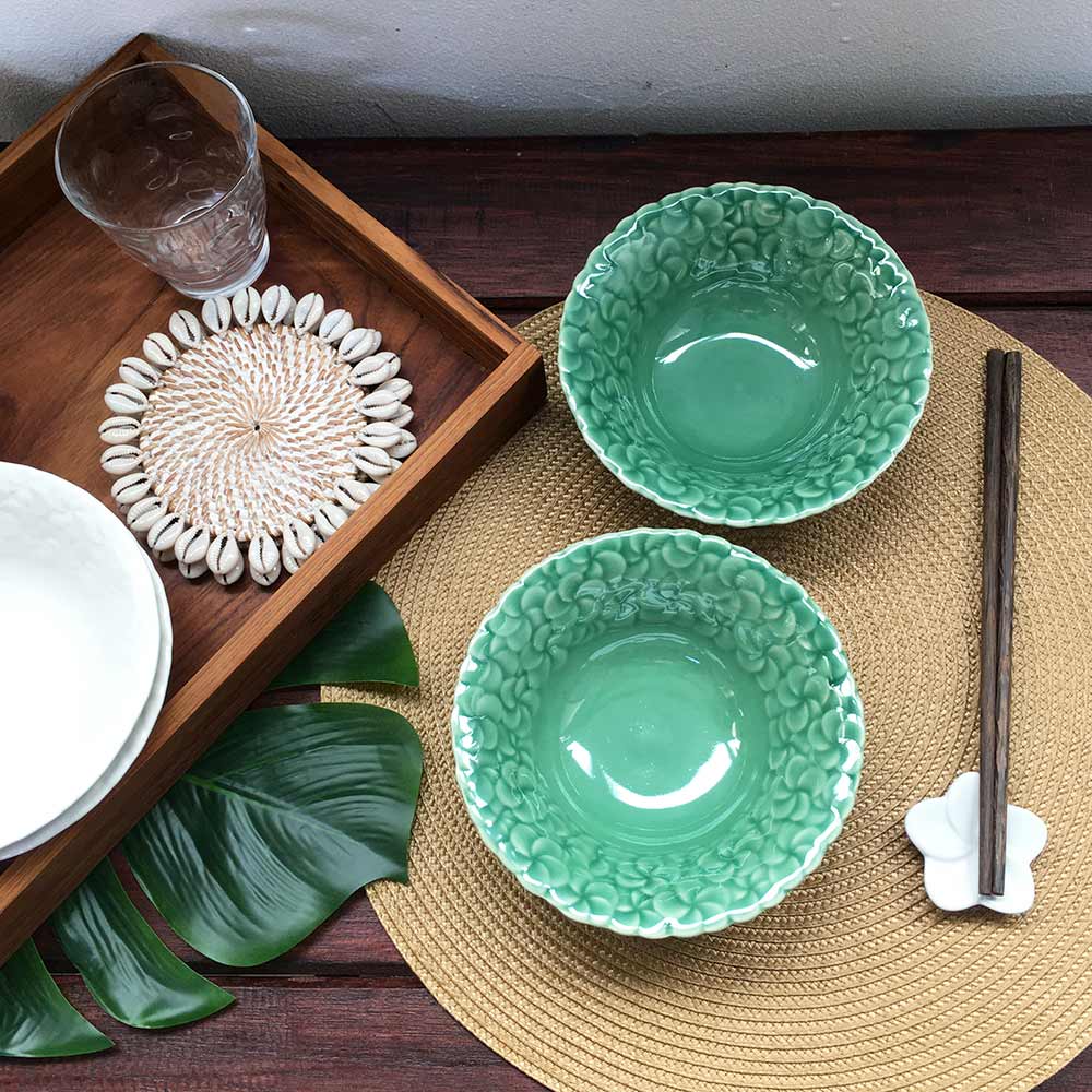 楽天市場】ジェンガラ サラダボウル セット 2個1セット 青緑 白