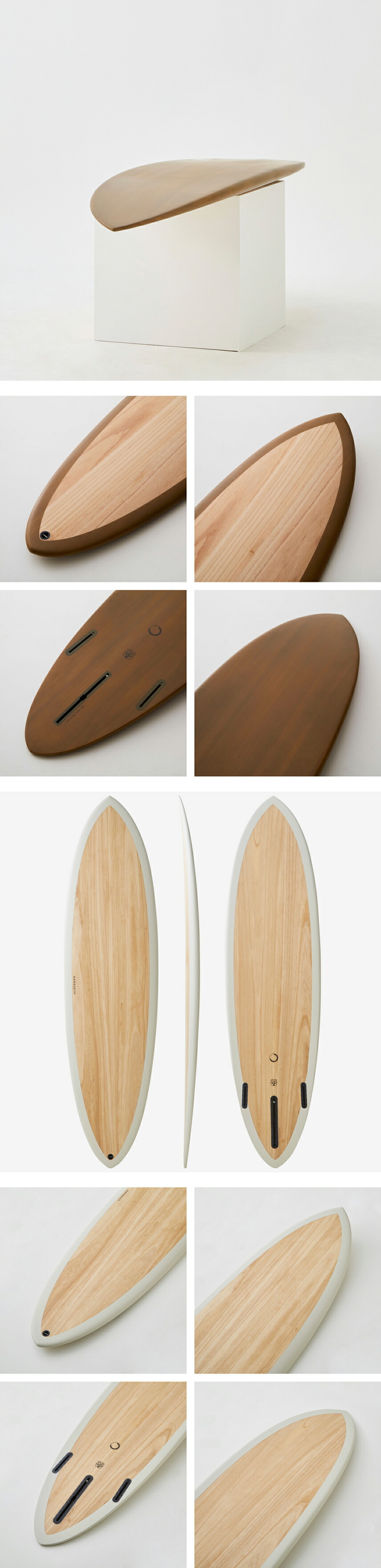 楽天市場】nanazero サーフボード ミッドレングス WOOD SKIN MID02 6'8