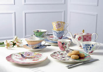 楽天市場】ウェッジウッド バタフライ ブルーム 2段ケーキスタンド