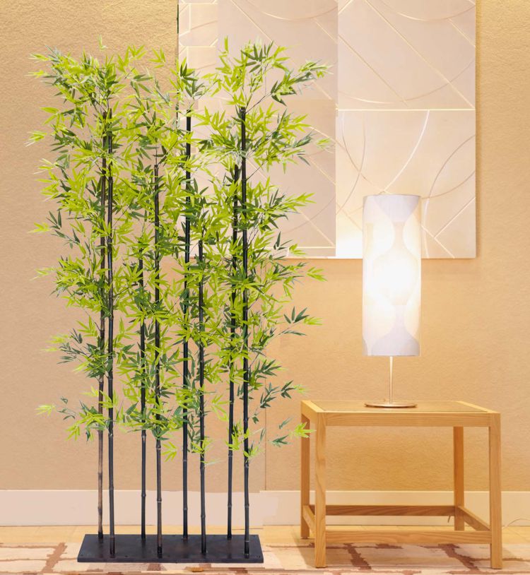 楽天市場】黒竹8本立パーテーション180cm (人工竹 くろちく 人気 造花