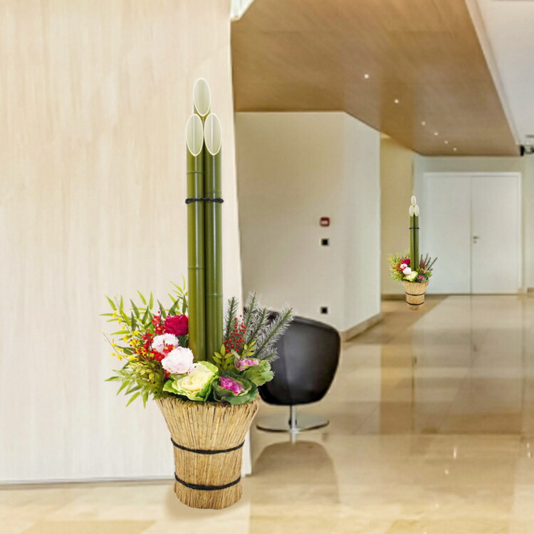 楽天市場】門松 150cm (正月 飾り 人気 玄関 造花 プラスチック 迎春