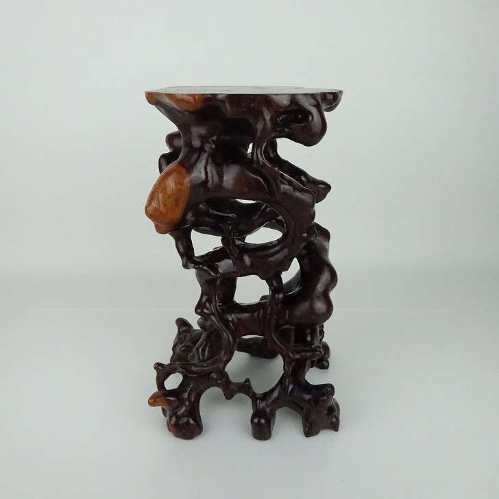 楽天市場】【中古】花台 根卓 高さ 約25cm 飾台 置き物台 花飾 木製