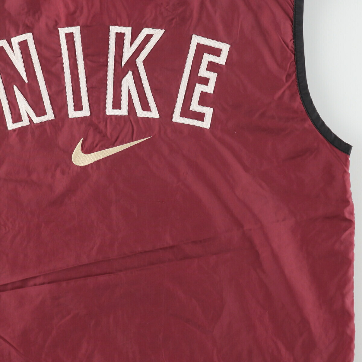 古着 90年代 ナイキ NIKE フード付き ナイロンベスト メンズS相当