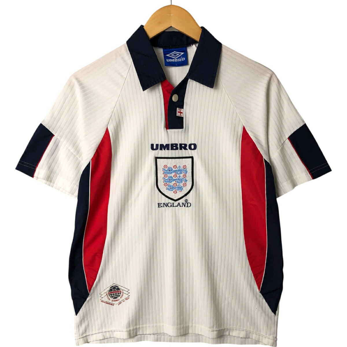 古着 90年代 アンブロ UMBRO イングランド代表 オープンカラー