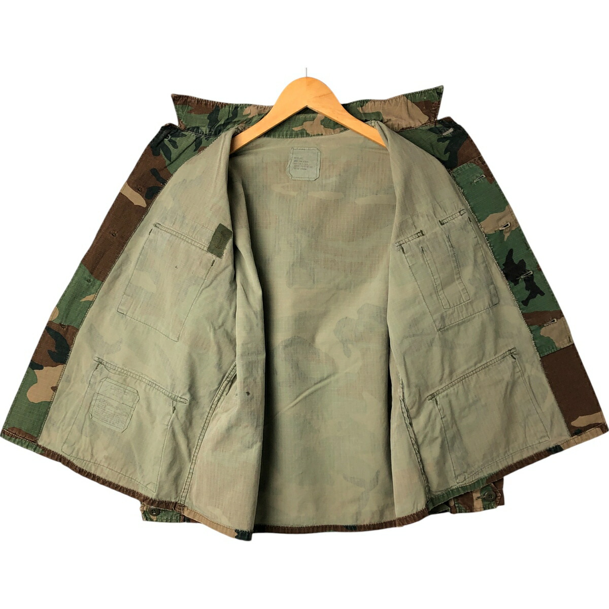 古着 米軍 迷彩柄 ウッドランドカモ リップストップ B.D.U ミリタリー