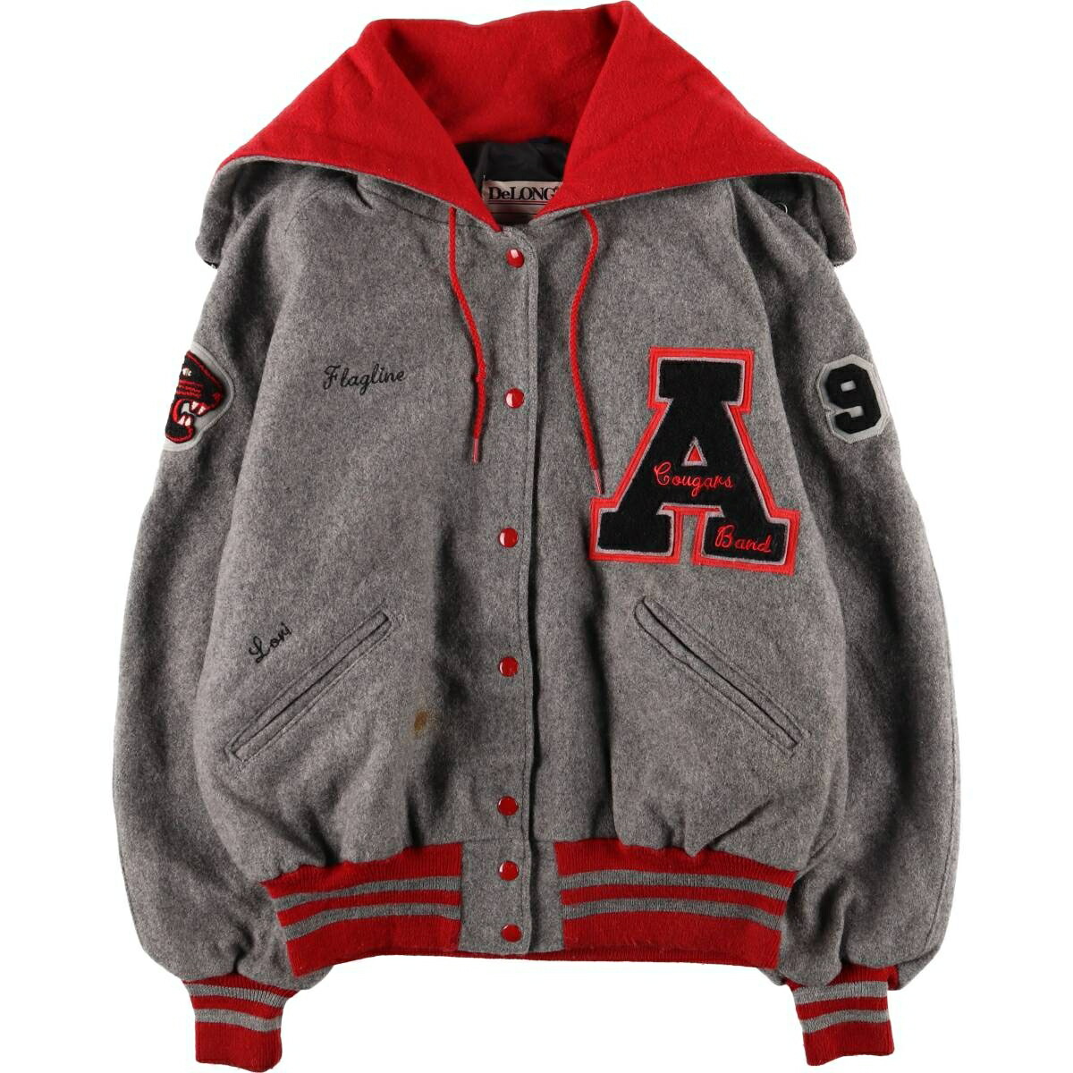 古着 80年代 デロング DeLONG フード付き セーラーカラー ウール