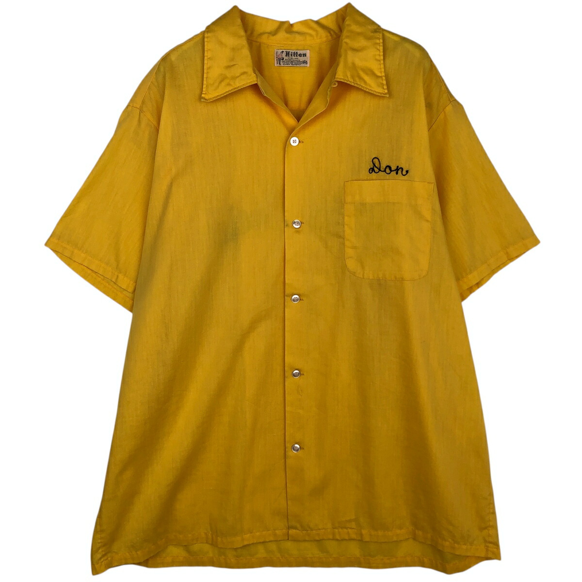 古着 ～70年代 ヒルトン HILTON オープンカラー ボウリングシャツ